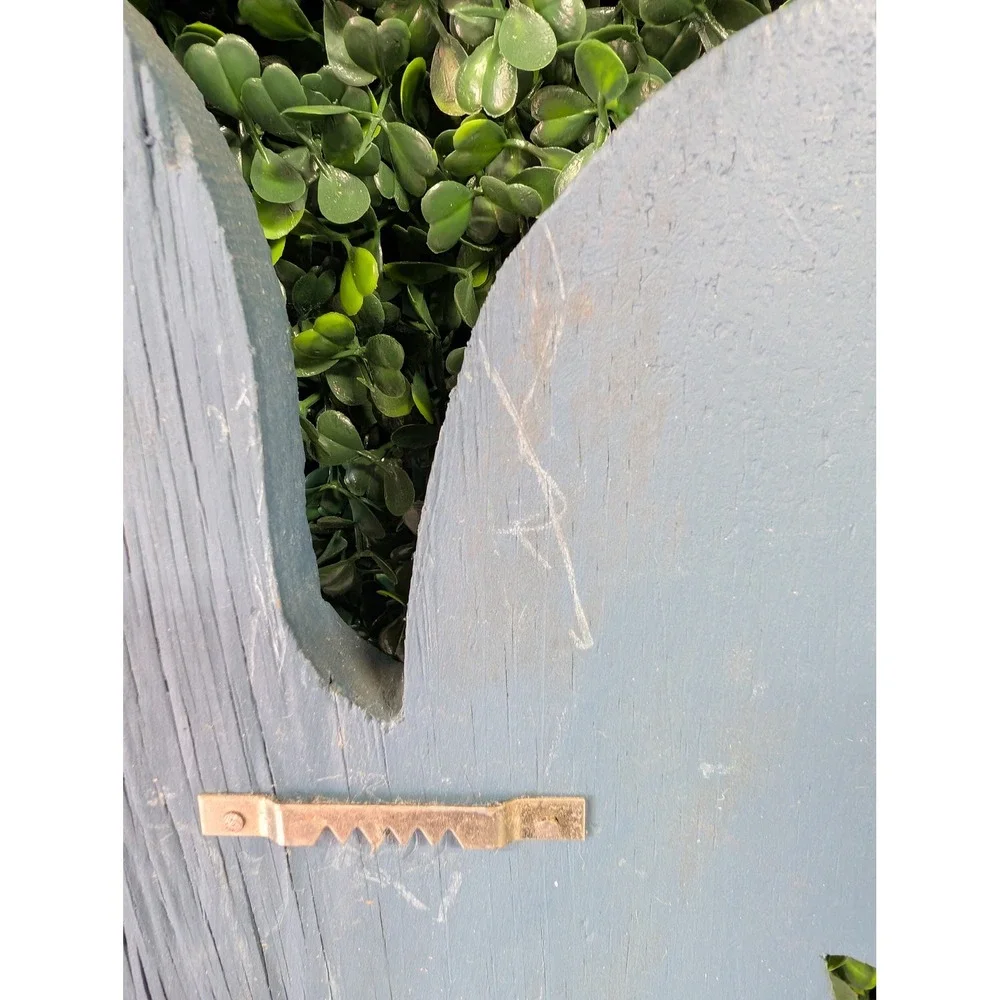 Handmade Wood Distressed Blue Rooster Weathervane Folk Art Wall Decor